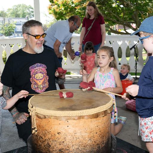 Drum Circle and Harmonica Hew with Jim Lo Presti